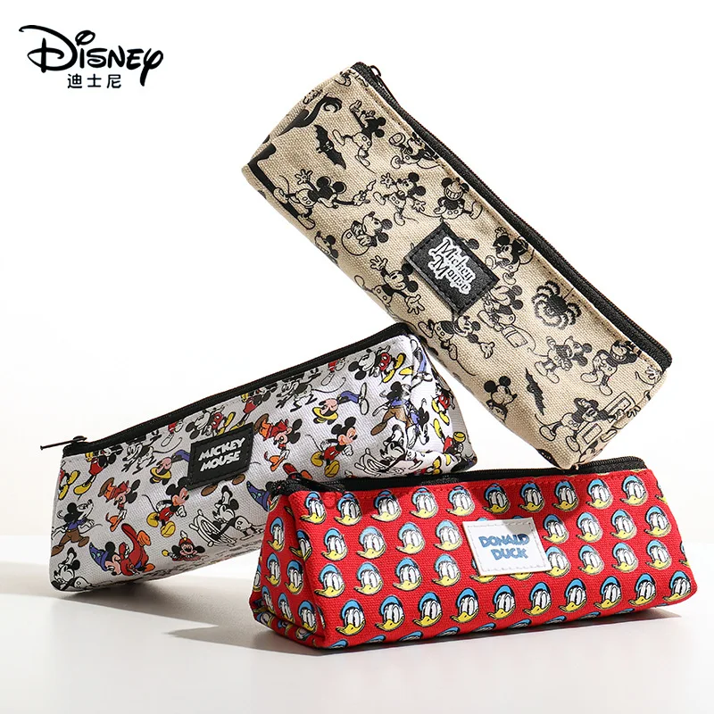 

Disney cartoon cute pencil case creative triangle shape stationery personality simple zipper storage bag pencil case gift