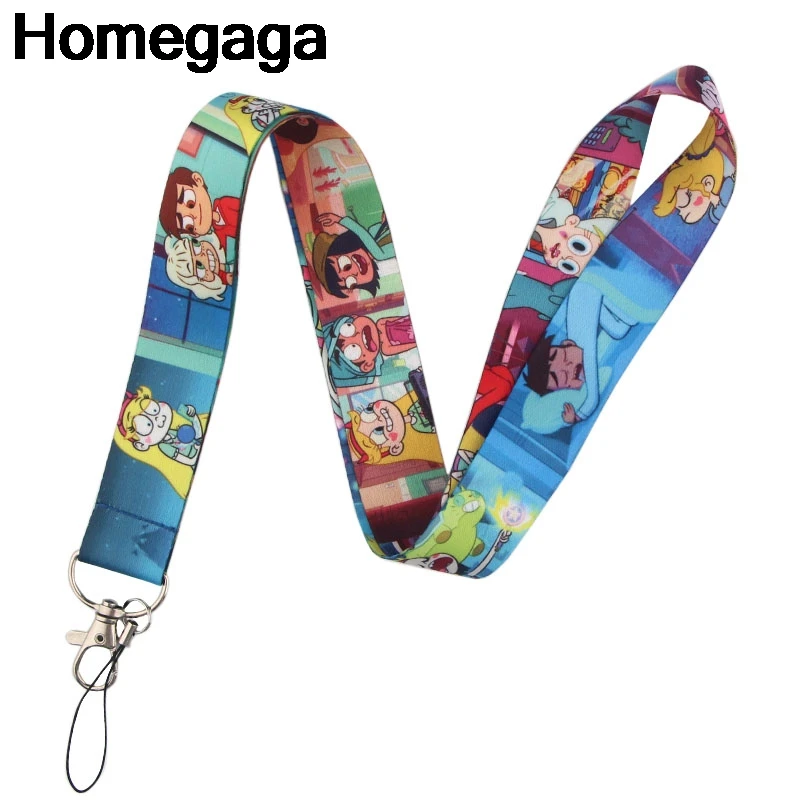 

Homegaga Star vs the Forces of Evil Lanyards neck strap id phone holder necklace for keys id badge holders webbing ribbons D2325