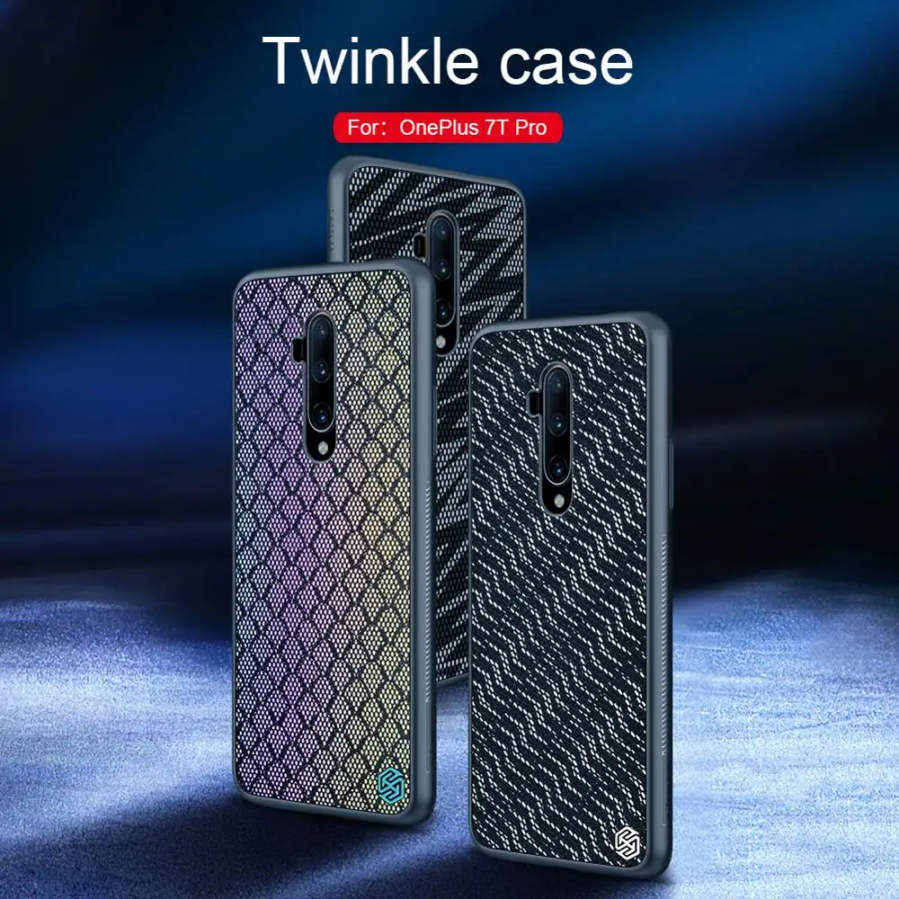 Чехол NILLKIN Twinkle из искусственной кожи для OnePlus 7T Pro гибкая задняя крышка ТПУ и
