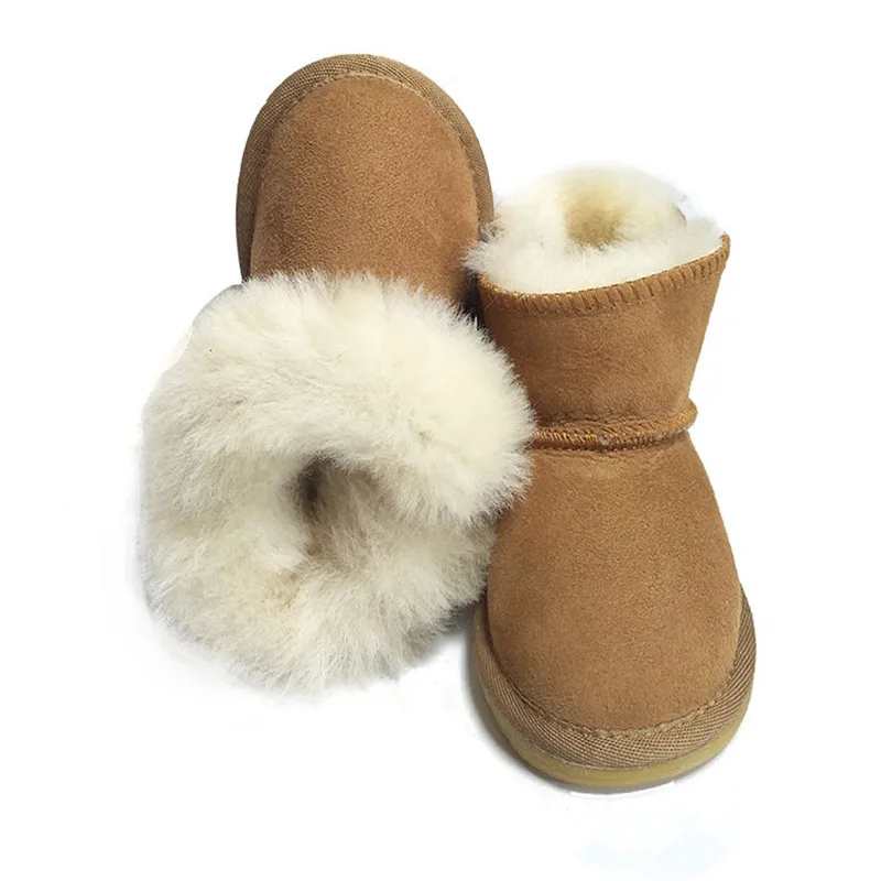

Winter Australia Baby Kids Snow Boots Sheepskin Fur Shoes Girl Warm Baby Boot Non-slip Waterproof Boys Bootie Shoes for Children