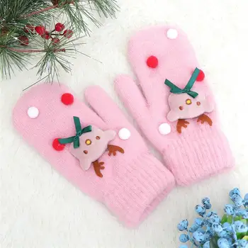 

Christmas Gloves Cute Knitting Gloves Chic Christmas Gloves Thicken Touch Screen Gloves Winter Warm Full Finger Mittens