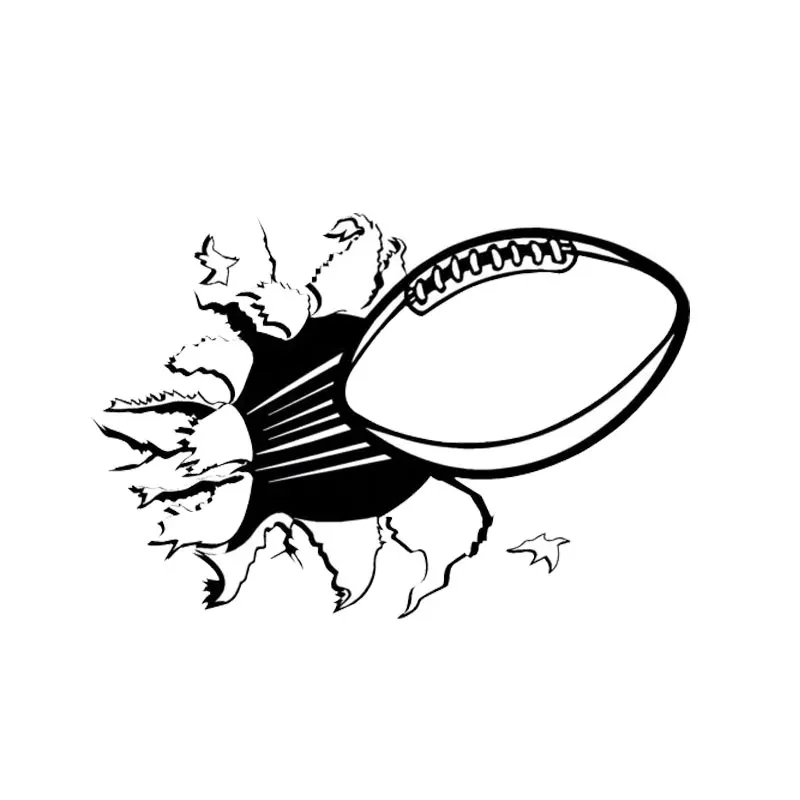

Car Sticker Car Shape Football PVC Window Decal Black Silver 14.8cm*10cm
