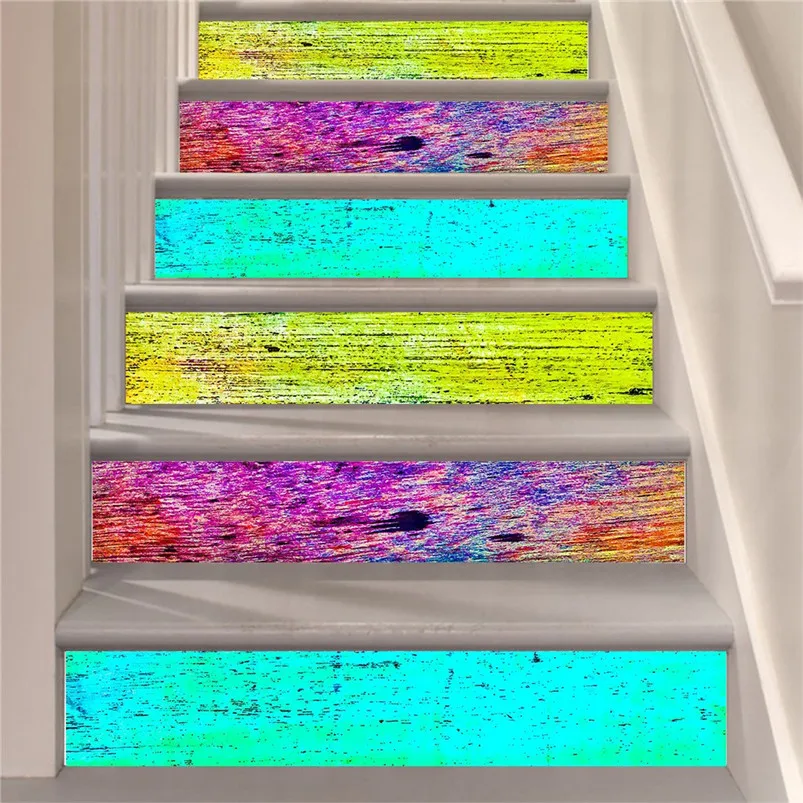 Personality Staircase Decoration Stair Riser Floor Sticker DIY Wall Stairs Decal Stickers Muraux Pour Enfants Chambres 30SEP515