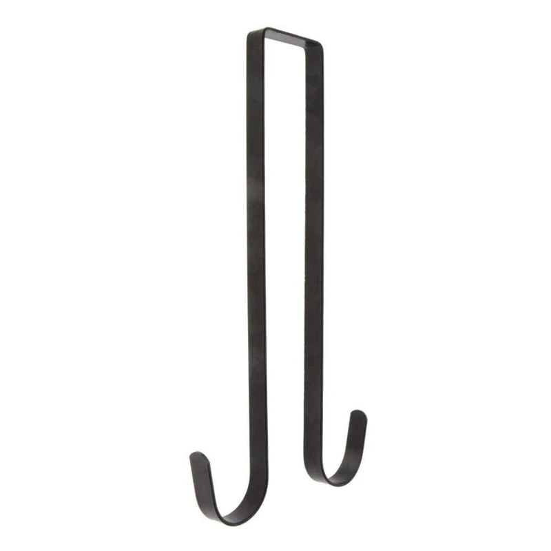 

15In Door Iron Double Hook Hangers Removable Storage Rack Organizer for Christmas Wreath Coat Bag Hat Robe