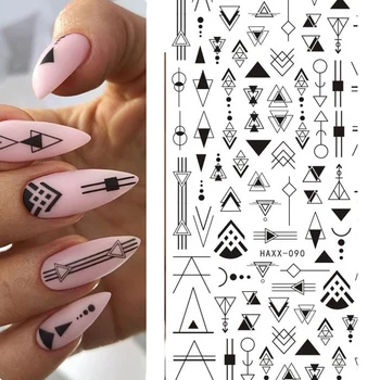

1 Sheet Geometric Butterfly 3D Nail Stickers Negative Space Adhesive Stickers For Nails DIY Nails Decals Stickers Accessories