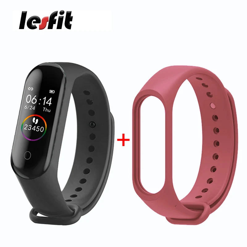 Black Pink Watchband Водонепроницаемые перезаряжаемые электронные умные Разноцветные часы для детей, игровой браслет, умные часы для детей, спортивные, походные, фитнес-трекер - Цвет: Black Pink Watchband