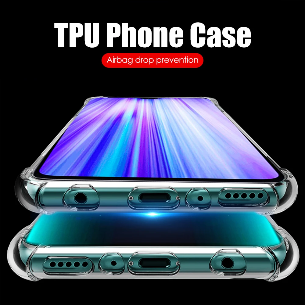 For Xiaomi Redmi Note 8 7 5 Pro Silicone Airbag Phone Case For Xiaomi Redmi 7 7A 6 K20 Pro 5 Plus Transparent Cases Soft Cover