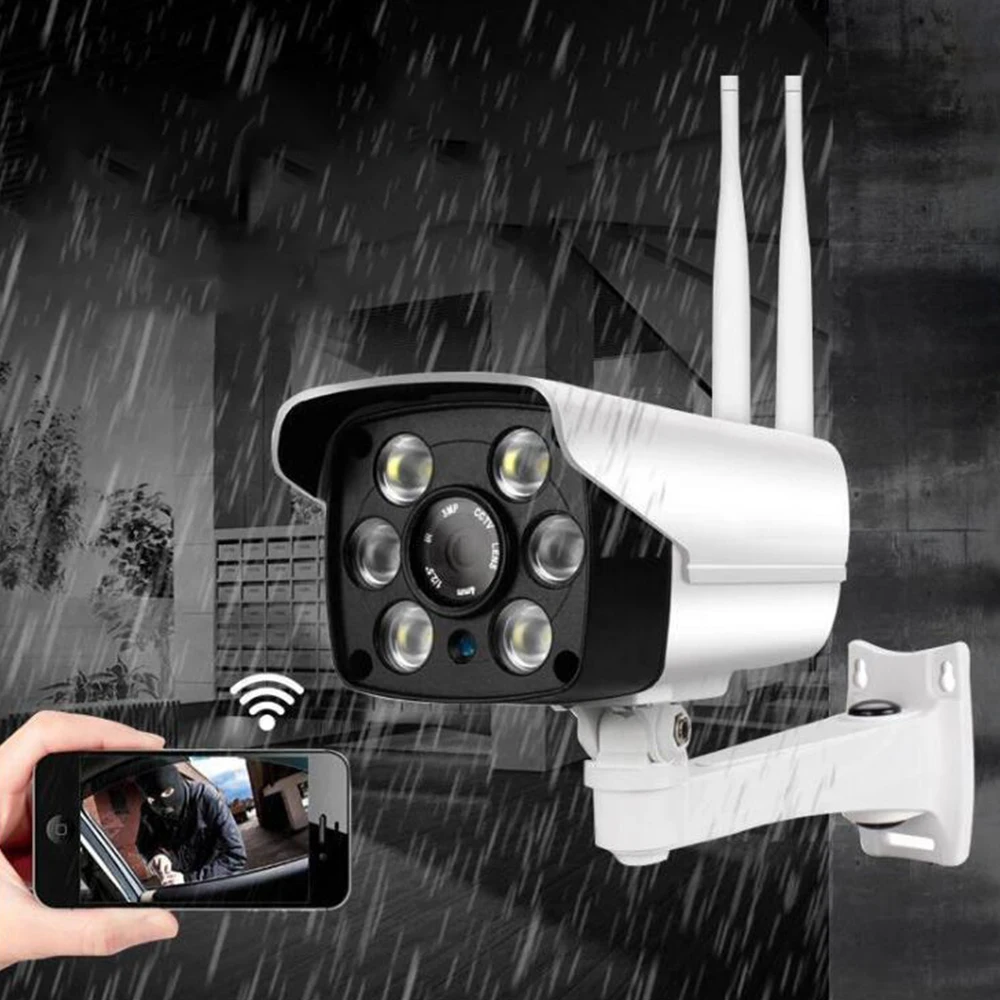 

Waterproof Outdoor Wireless Security Wifi IP Camera Wi-Fi 1080P Onvif CCTV Surveillance Camara Audio IR Night Vision P2P Remote