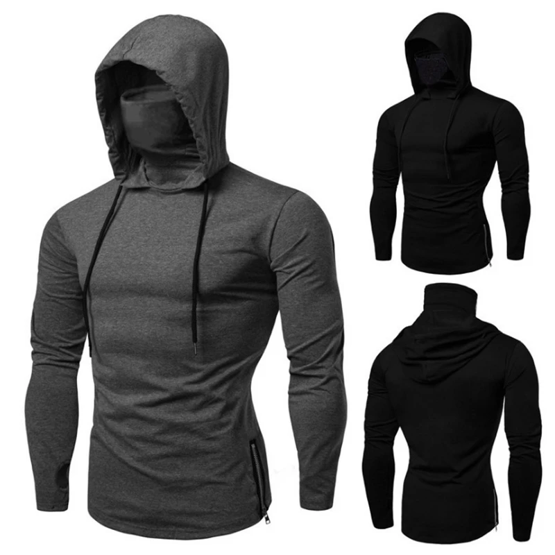Camiseta de manga larga para hombre, jersey con capucha, camisas ropa de entrenamiento, ropa de Fitness, Hipster, K2|Sudaderas con capucha y sudaderas| - AliExpress