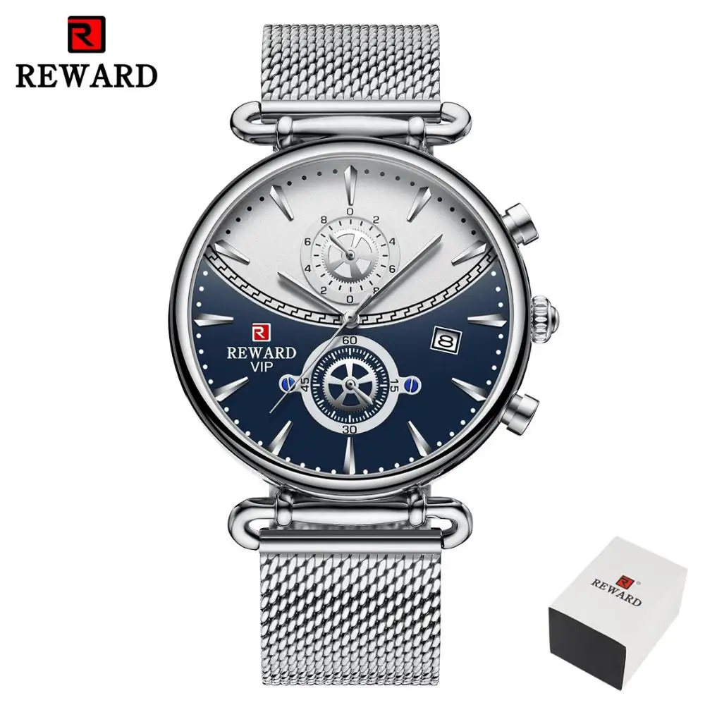 Montre de Couple étanche pour hommes, montre-bracelet à Quartz de luxe, chronographe, calendrier, bracelet en acier inoxydable_voghion.com