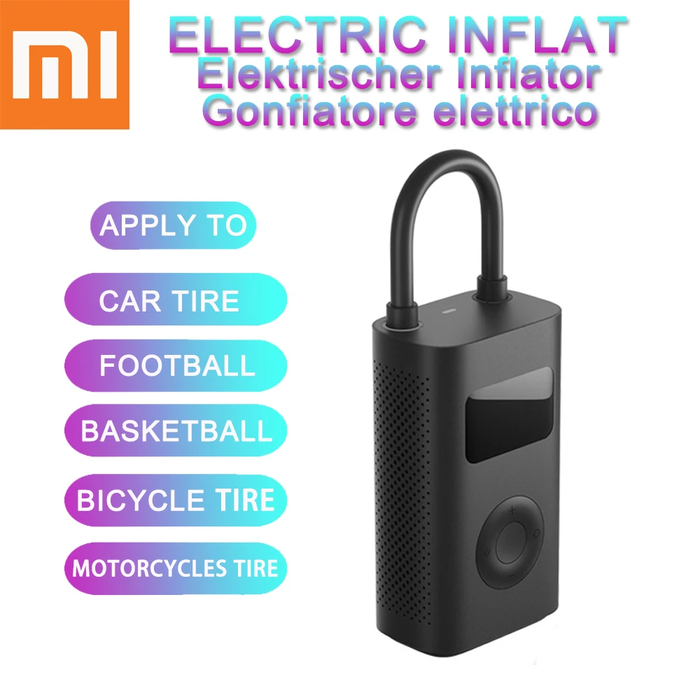 

NEW Xiaomi Inflator Mijia Portable Smart Digital Tire LED Pressure Detection Electric Pump for Bike Motorcycle Car Football MI