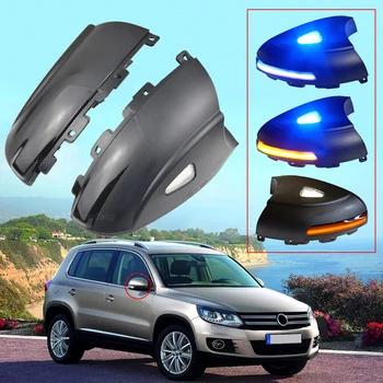 

For VW Tiguan MK1 2008-2016 LED Puddle Light Dynamic Blinker Sequential Rearview Side Mirror Indicator Turn Signal Light