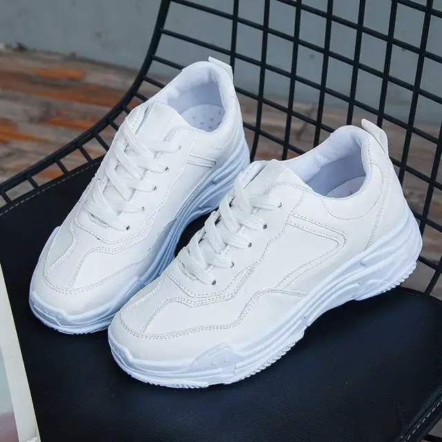 Novedad de primavera 2019! Zapatos Lvyikang informales a la moda para mujer, zapatos plataforma de cuero, zapatillas de deporte para mujer, zapatillas deportivas blancas para mujer - AliExpress Calzado