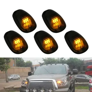 

5pcs 12-LED Car Cab Roof Marker Lights For Truck SUV LED DC 12V Black Smoked Lens Lamp Car External Lights Car Accessories