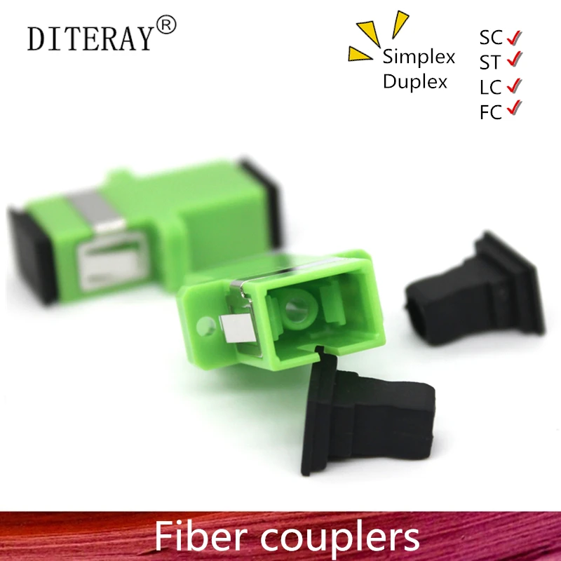 SC APC Adapter SM Optical Flange Coupler Simplex SC Optical Fiber Connector and Coupler Ftth Fiber Optic SC Adapter