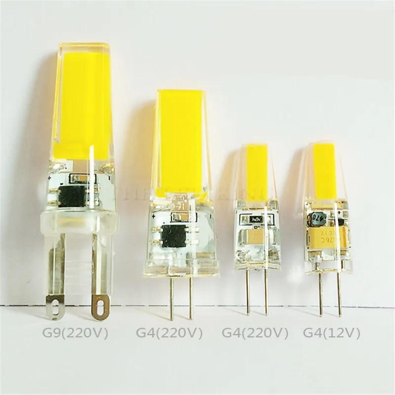 Светодиодный светильник Lampada G4 G9 E14 3W 6W 9W 12V AC DC 220V COB заменить галогенную лампу