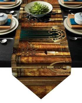 

Corridor Palace Lighting Ancient Building Table Runner Table Flag Home Party Decorative Tablecloth Table Runners
