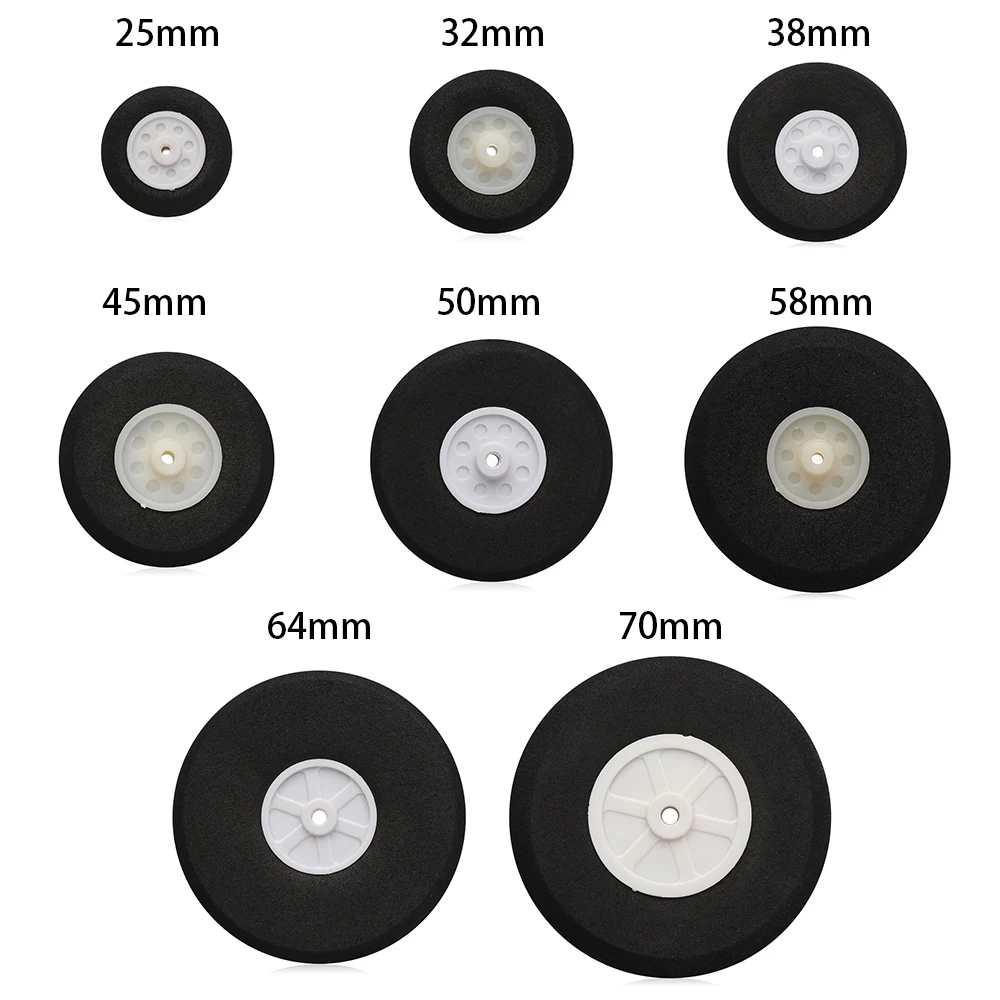 Schwanz Rad Gummi PU Kunststoff Nabe 1 "- 3" Zoll Für RC Flugzeug Ersatzteile Kinder DIY Flugzeug Spielzeug zubehör Ersatzteile – Detail 1