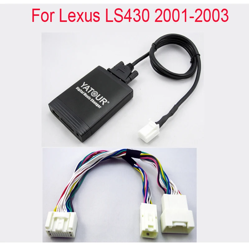 Yatour for Lexus LS430 2001-2006 With YT-TOY20  20pins adapter cable Car stereo USB SD MP3 Bluetooth Adapter 6+6 pin