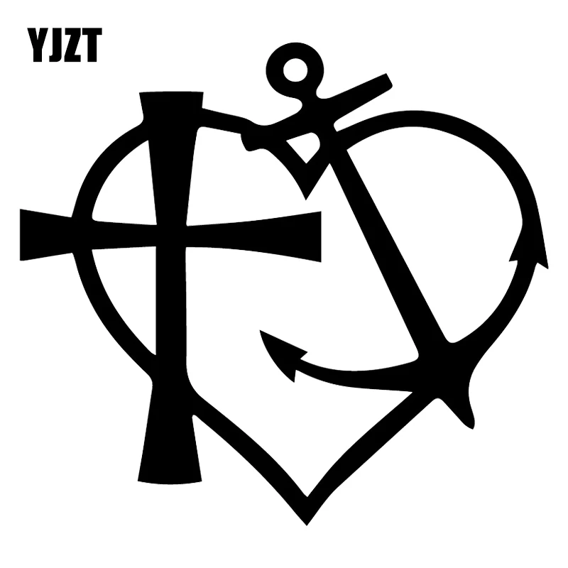 YJZT 16 7x15 2 см креативные наклейки на окна God Is My Anchor | Автомобили и мотоциклы