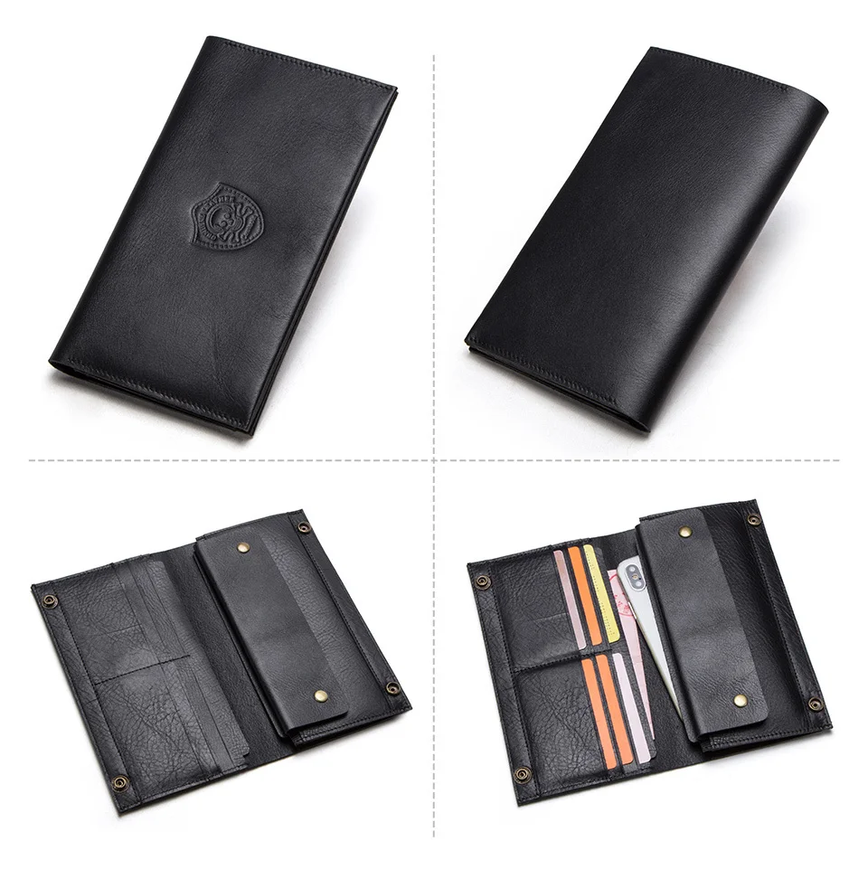 Contact's New Men's Long Wallet Thin Clutch Wallets Male Phone Bag For 6.5"cell Phone With Card Holders High Quality Cuzdan