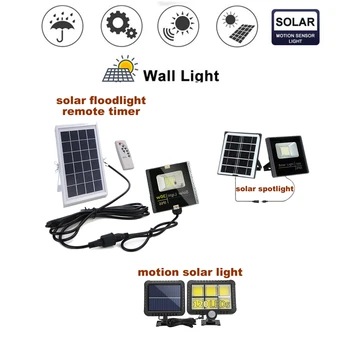 

Outdoor Waterproof120/100 LED Solar Garden light Lawn lamp PIR Motion Sensor Energy Saving Security Garden Yard Street Lights 5