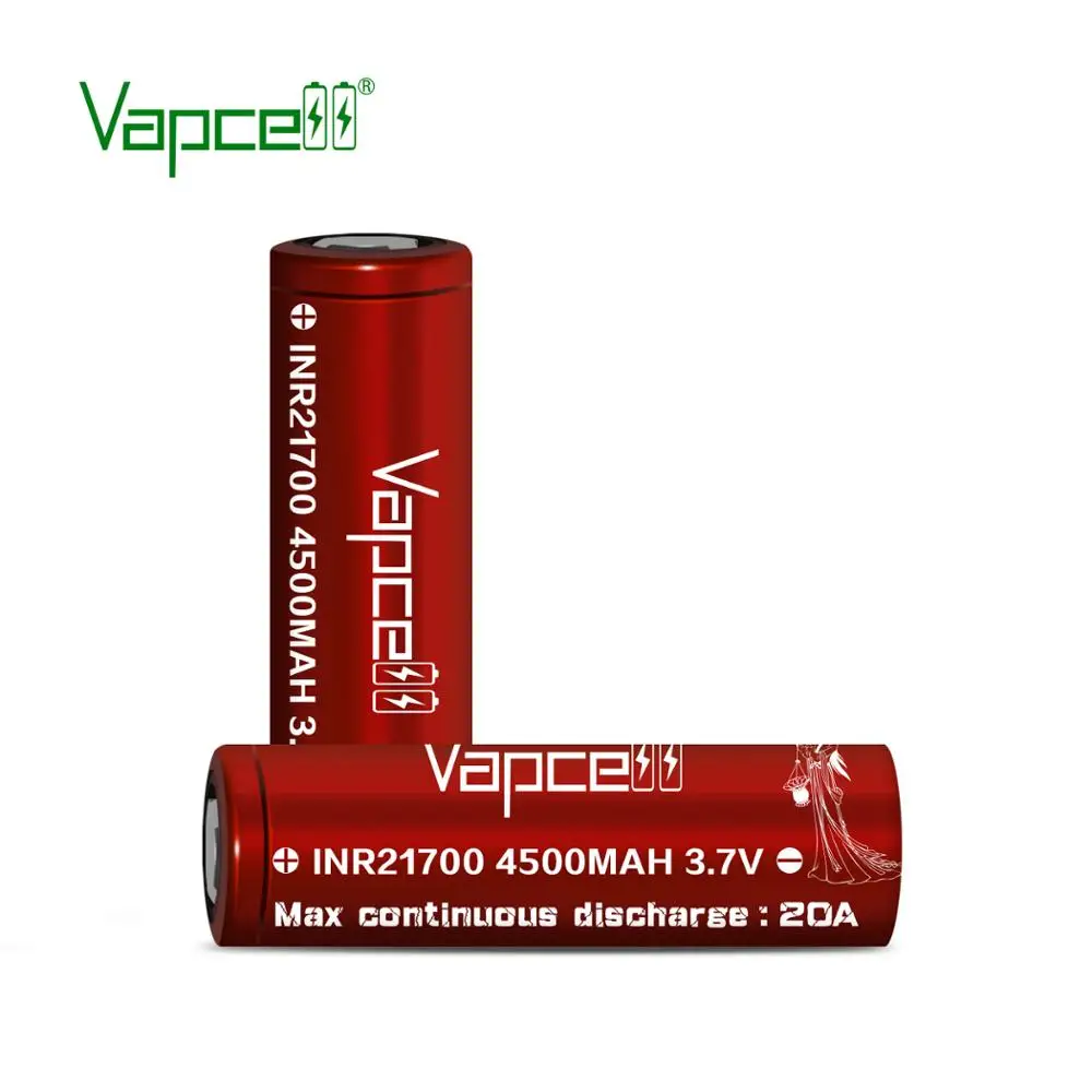 1 доллар купон Vapcell 21700 4500mAh 20A литий-ионная красная аккумуляторная батарея большой емкости