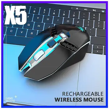 

Wireless Gaming Mouse Rechargeable Bluetooth 2.4G Wireless Optical Mice Adjustable DPI Levels for Laptop PC Mac