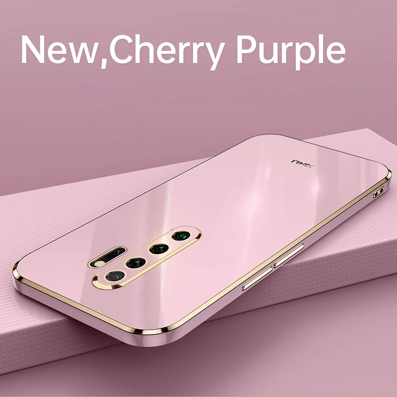 High Quality Plating Silicone Phone Case for Xiaomi Redmi Note 8 Pro Coque Straight edge Soft Back Cover - 4