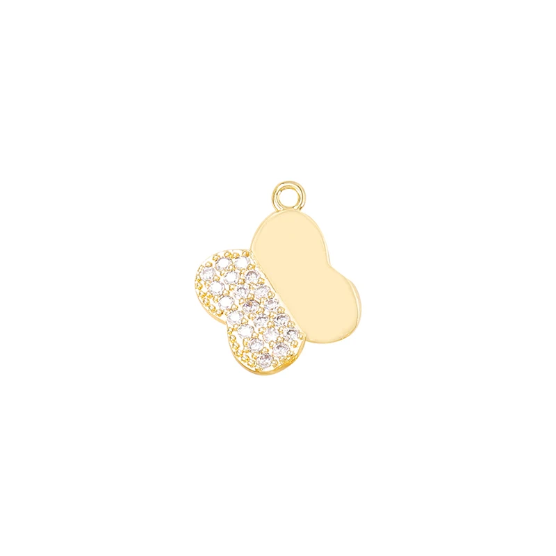 

Factory Wholesale Gold Color Brass And Zircon Rhombus Charms Pendants Necklace And Bracelet Earring Diy Jewelry Accessories