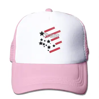 

TSDFCTrump American Flag Mesh Baseball Cap Unisex Adjustable Trucker Style Hat Pink