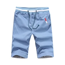 Для мужчин хлопок Рубашки домашние новые летние Для мужчин свободные шорты хорошее качество мужской эластичные шорты с эластичной резинкой на талии мужские высотой до колена брюки; костюм из 2 предметов