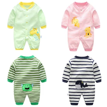 

2020 Children Rompers Newborn Baby Boys Girls Full Sleeve Romper Jumpsuit for Kids New Born Baby Clothes 3 to 24 Months