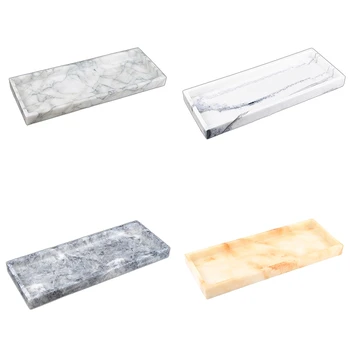 

Marble Pattern Storage Tray Resin Jewelry Display Plate Creative Dessert Snack Cake Plate Restaurant Serving Tray
