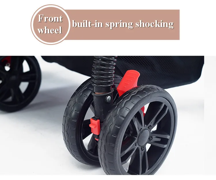 Double Seat Can Be Foldable Portable Pouch Twins Baby Stroller