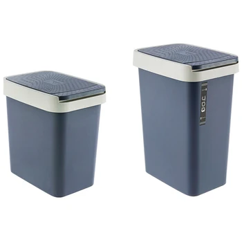 

Trash Can Plastic Waste Bins Office Kitchen Living Room Bathroom Rectangular Trash Can Creative Household Paper Basket
