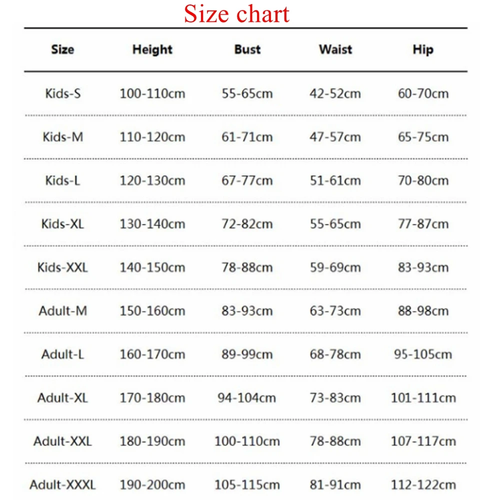 Spiderman suit size