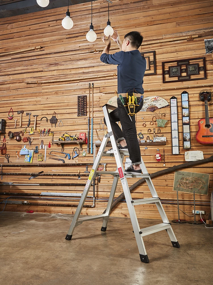 

Hasegawa stepladders Aluminium safety anti-slip bench Ladder with safety handdrail super-high for household warehouse use