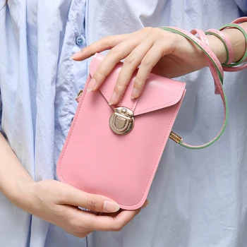 

Women Retro Wallet Purse Leather Coin Cell Phone Mini Crossbody Shoulder Bag Mini Purse Wallet with Shoulder Strap