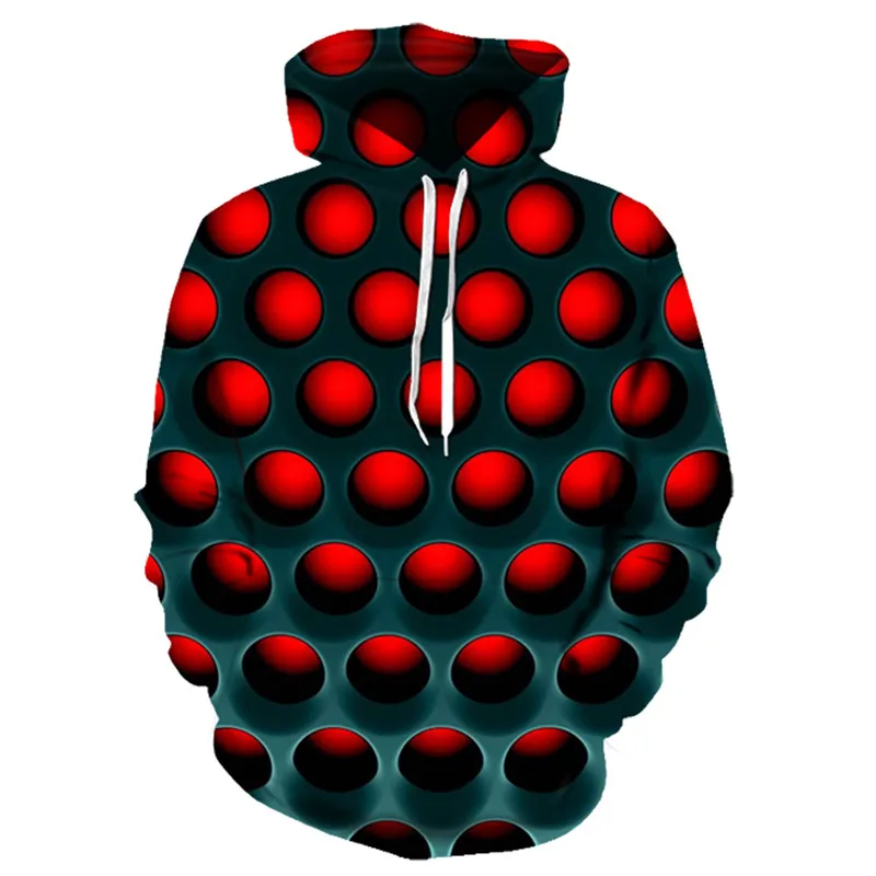 

Geometric Grid 3d Special Effects Print 3D Hoodie Autumn and Winter Fashion Men's Harajuku Hot Selling Sweatshirt Street Costume