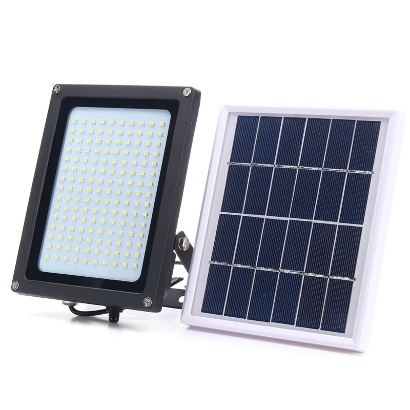 Conjunto de Led Projector com Painel Movido a Energia Sensor de Movimento Emergência à Prova Solar Luzes Inundação 150 Led 3528 Smd Segurança Dwaterproof Água 1 Ip65