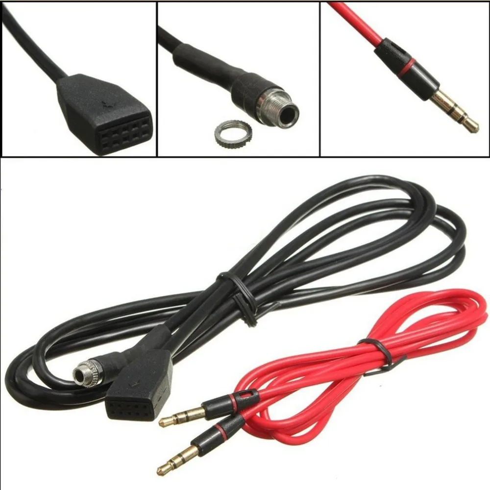 Десять-контактный мобильный музыкальный CD машина установлен Aux аудио для BMW Aux аудио кабель с красным Aux для BMW e46