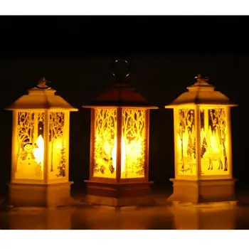 

DIY Retro Christmas LED Lantern Light Flame Candle Lamp Glow Home Party Ornament Energy Saving and Environmental Protection