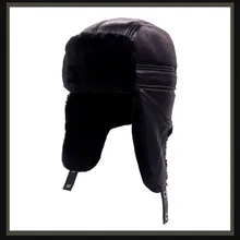 Кожа овчины Lei Feng шляпа среднего возраста мужчин толще зимой теплая хлопковая кожаная кепка dady cap производитель прямая