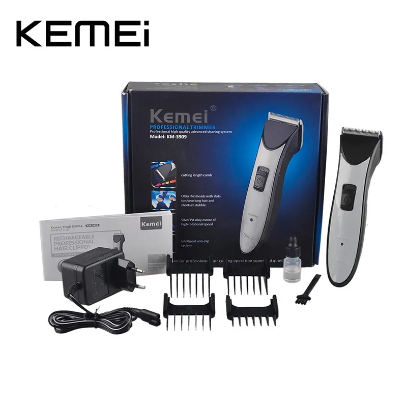 KEMEI KM-3909 Беспроводная Машинка для стрижки волос электрическая Мужская головка машинка для стрижки волос бритва триммер для удаления бритва Rechagreable стрижка