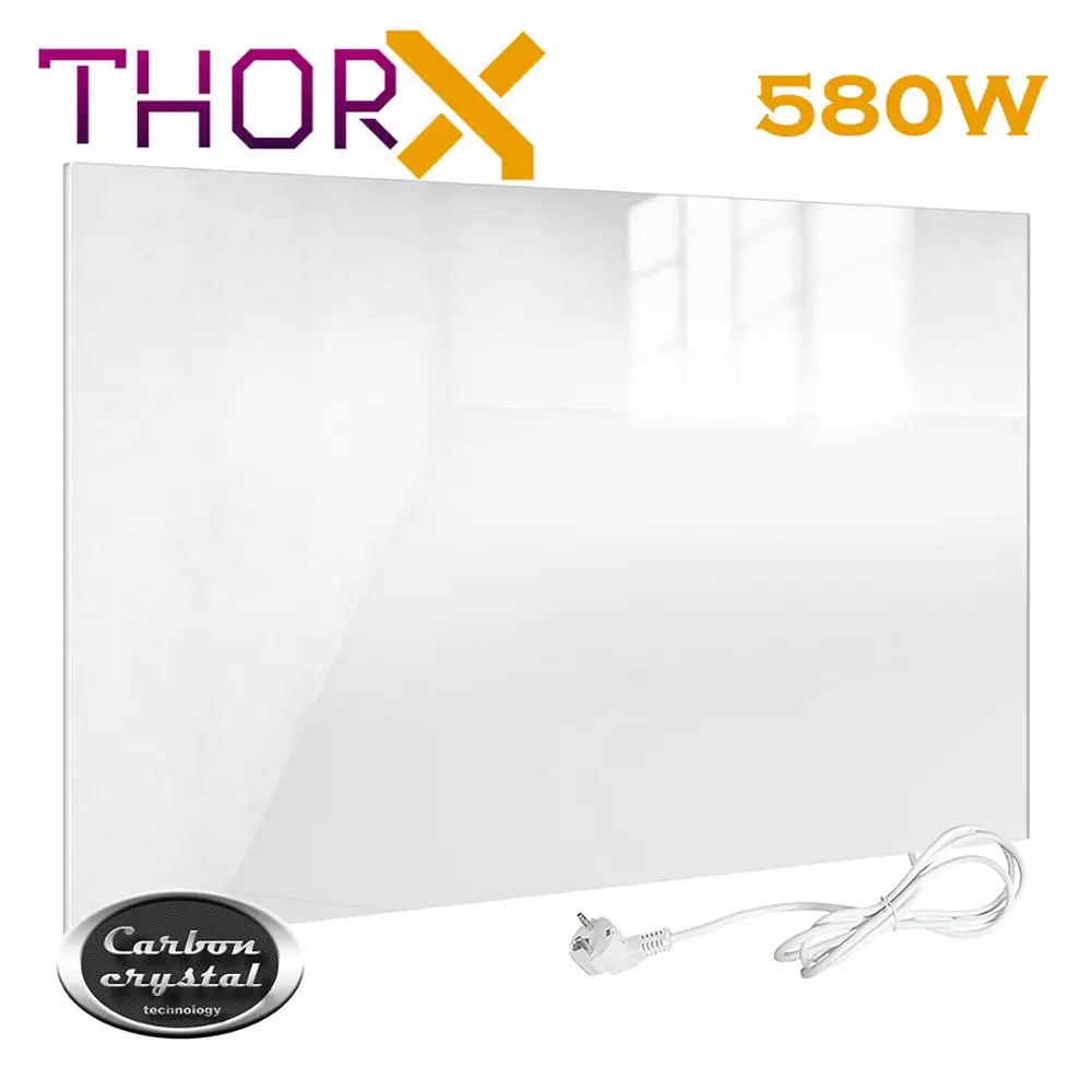 ThorX A580-M A580-B A580-M инфракрасный обогреватель панели 580 Вт, зеркальная поверхность/черное стекло/Белое стекло углерода с украшением в виде кристаллов технологии