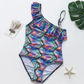 

Girls' Flounce Ruffle Beach Sport 1-PC Swimsuit Middle Large Girl 5-14T Swimming Bathing One-Piece Swimsuit Swimwear