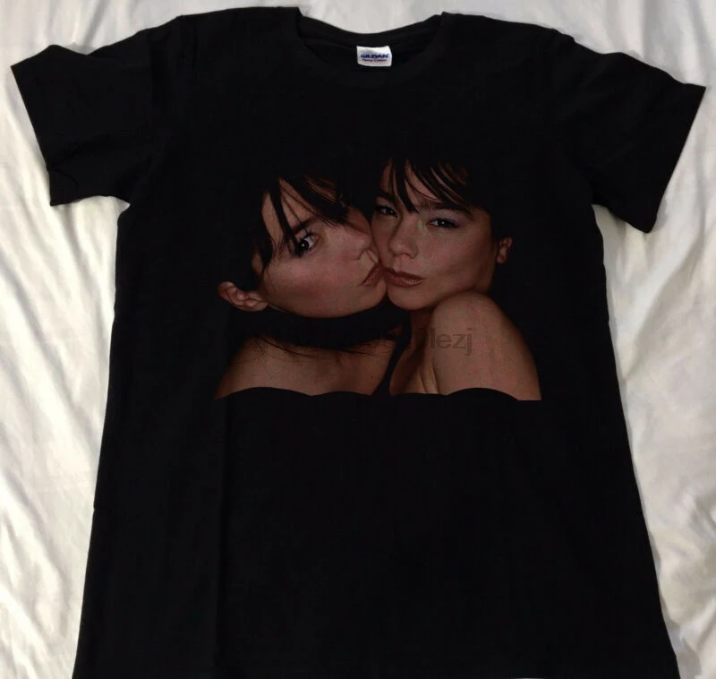 Винтажная рубашка в стиле 90-х модель Bjork Twins музыкальный электронный Репринт |