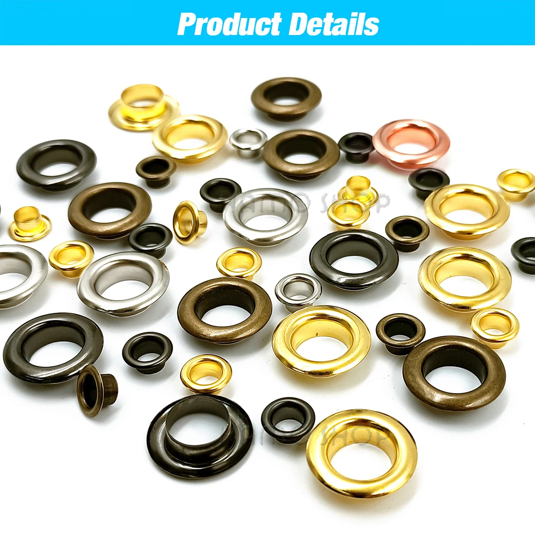 Hole Metal Eyelets Grommets 100Pcs Mixed 5 Colors With Washer eyelet grommet ring kit eyelet grommet ring grommet eyelet kit screw back eyelets metal eyelet buttons