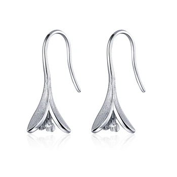 

Authentic 925 Sterling Silver Tiny Flower Honeysuckle Ear Hook Dangle Earrings for Women Blossom Fashion Jewelry SCE820